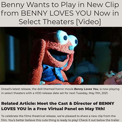 Benny Wants to Play in New Clip from BENNY LOVES YOU Now in Select Theaters [Video]